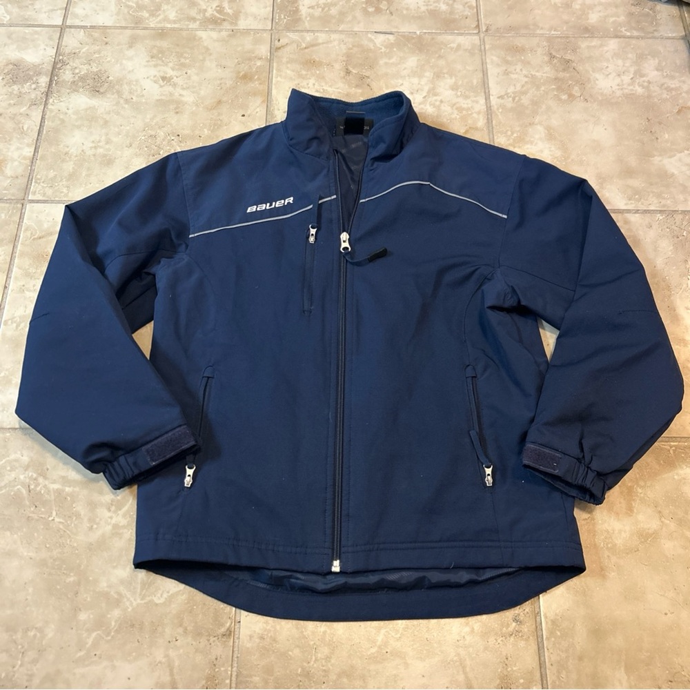 Bauer boys Navy hockey Jacket size Small